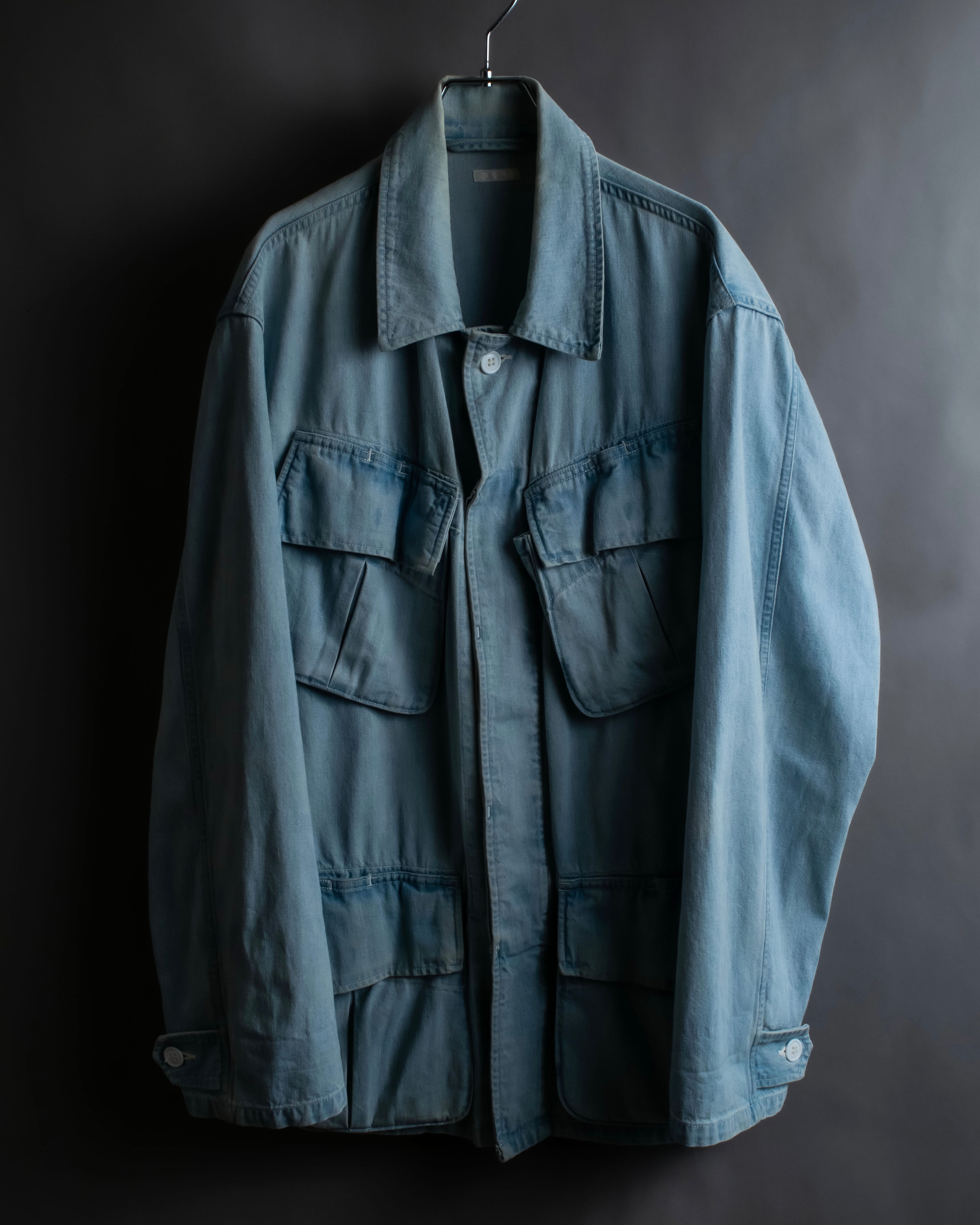 "COMOLI" Flap pocket design oversized denim jacket