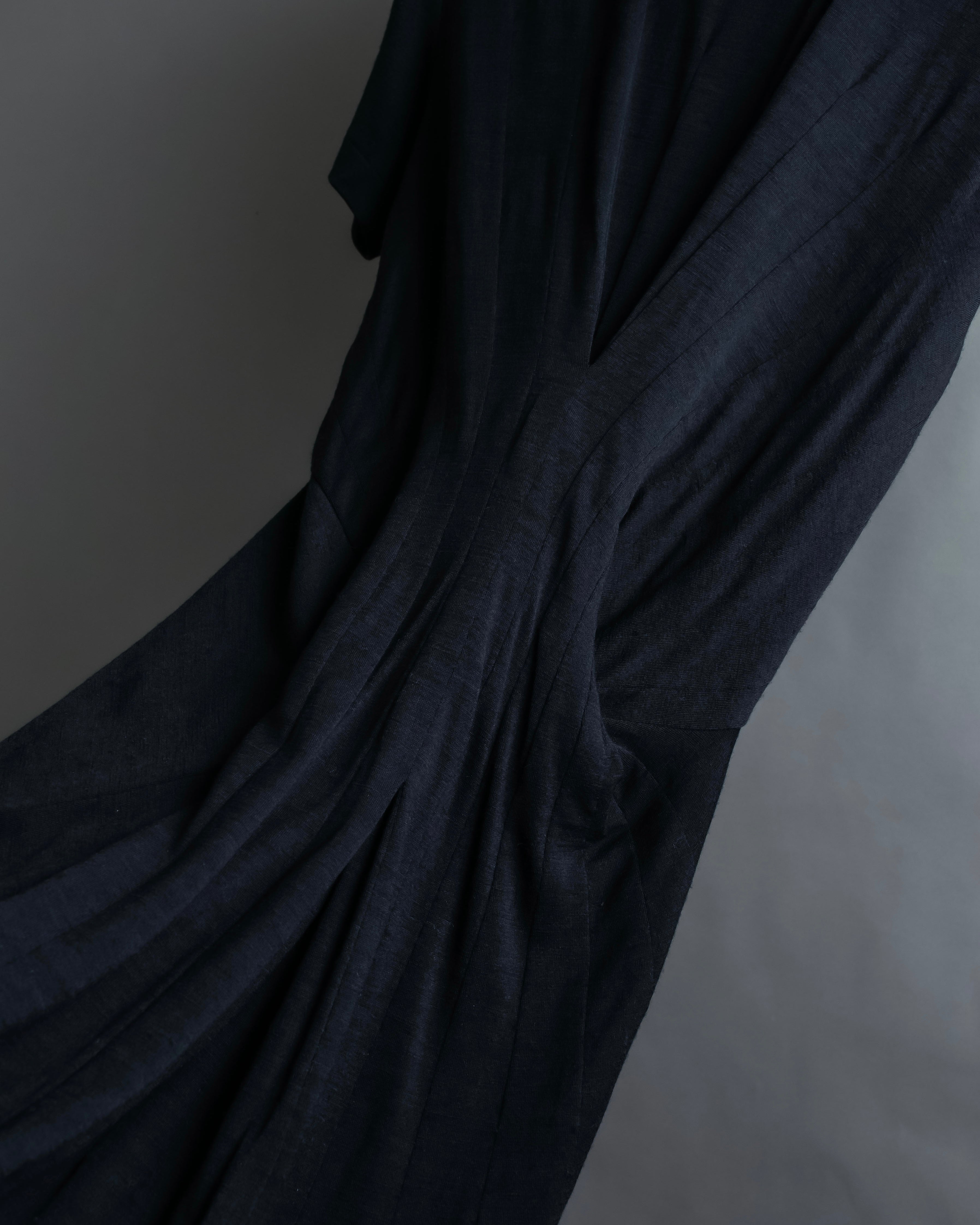 “JUNYA WATANABE” narrow waist  lame designed hem long dress