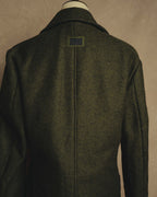 "D&G" 90's-00's Structured double-breasted wool-blend long coat