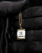 "CELINE" Logo pendant necklace