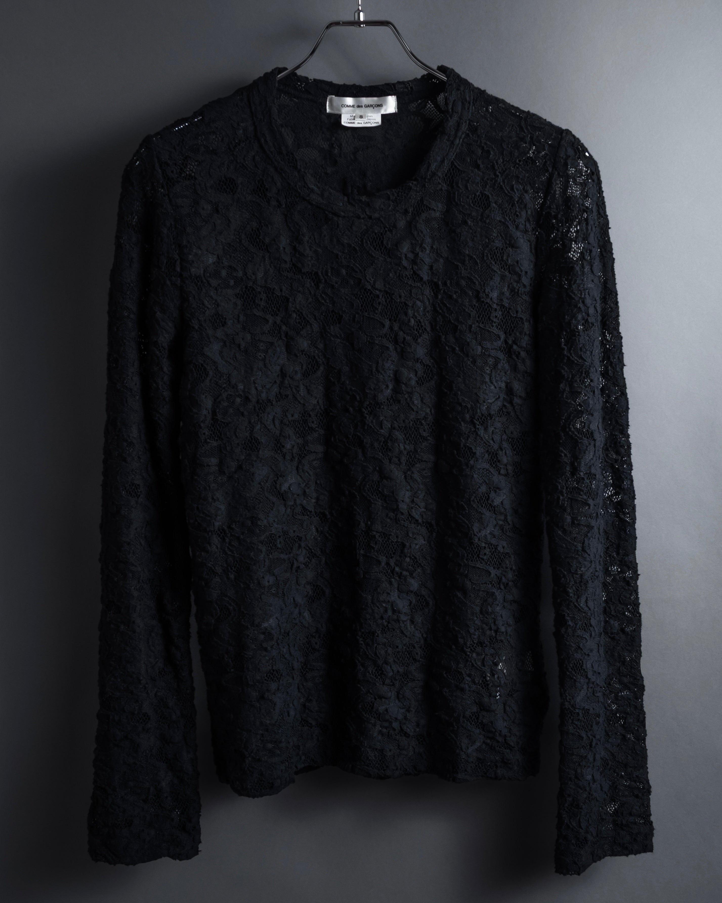 "COMME des GARCONS" 20SS Floral motif lace pullover