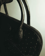“Pierre Cardin” 80’s-90’s Ostrich leather top handle bag