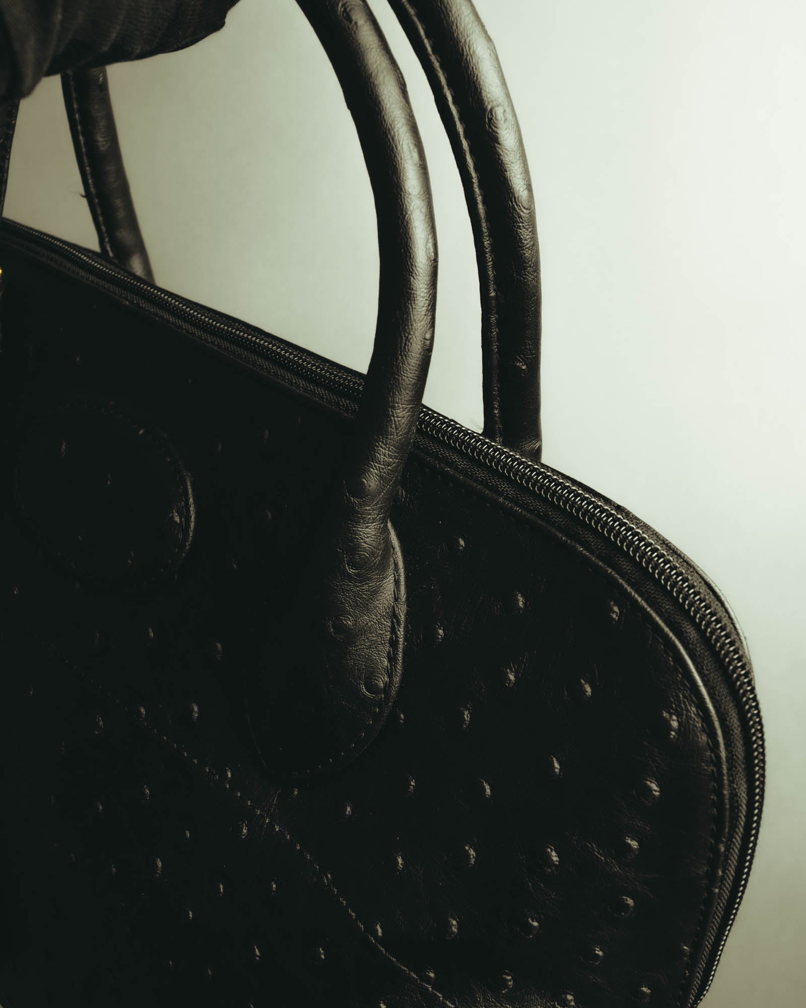 “Pierre Cardin” 80’s-90’s Ostrich leather top handle bag
