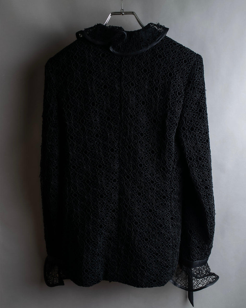 "JEAN-LOUIS SCHERRER" Lace frill design ribbon attached jacket