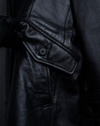 "DURBAN" Double zipper sheepskin leather coat