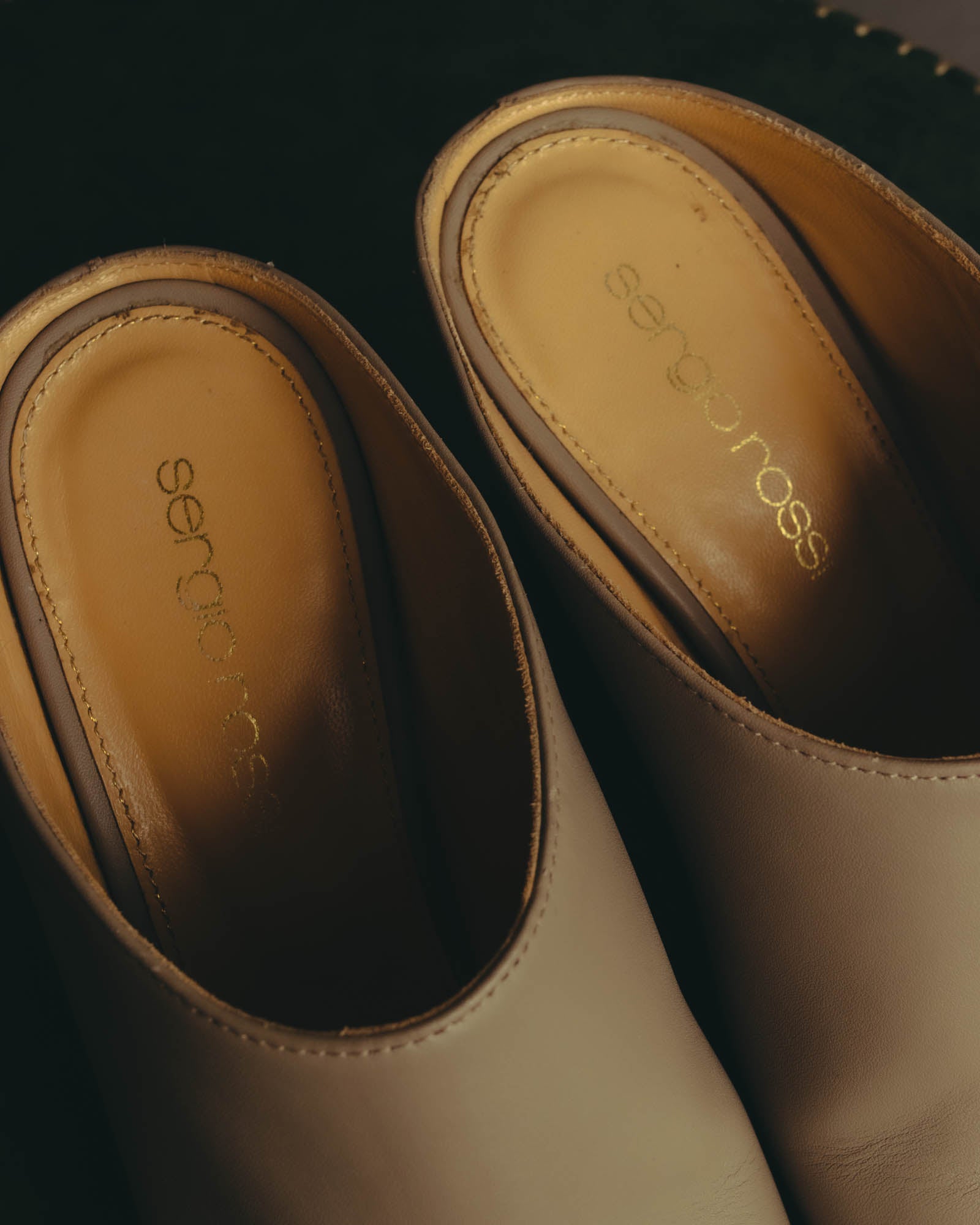 "Sergio Rossi" 10's Minimal leather mule sandals