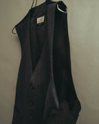 -SPECIAL- “HERMES” 2007-2009 Super 100s pinstripe tailored long gilet