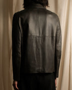 "Weekend Max Mara" Minimalist design center zip-up leather jacket