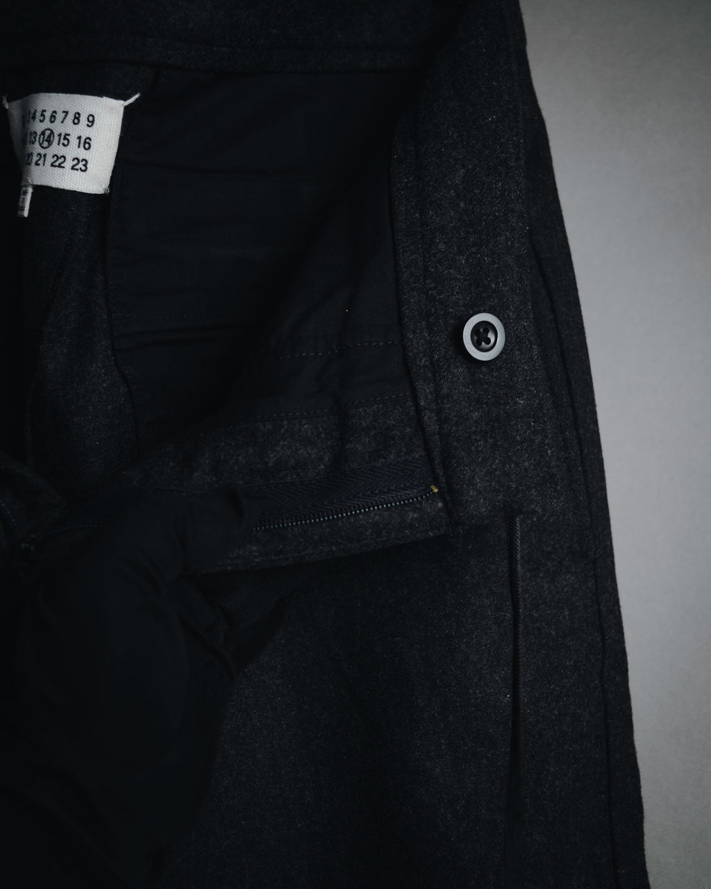 "Maison Margiela" 2016AW drawstring wool tailored slacks