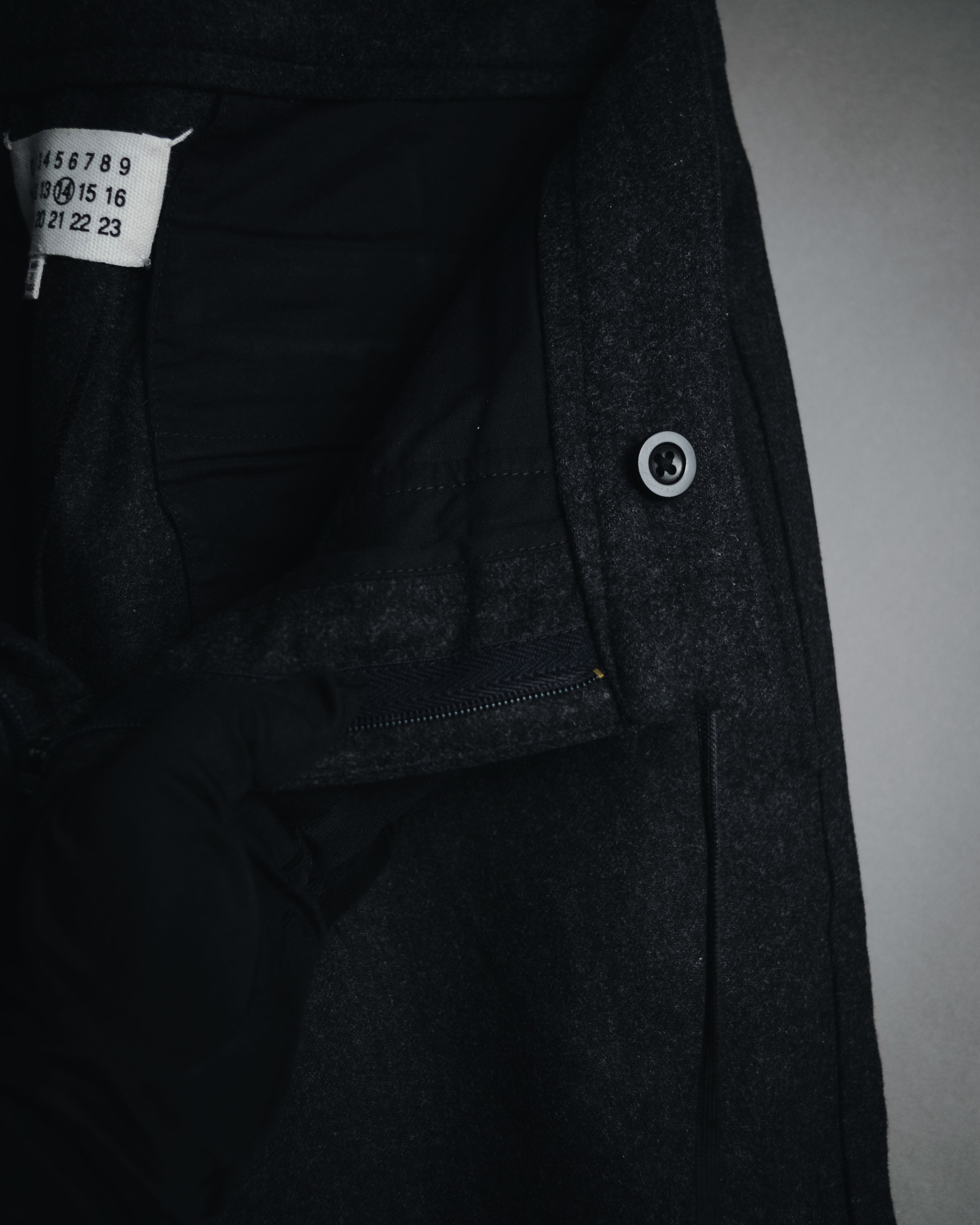 "Maison Margiela" 2016AW drawstring wool tailored slacks