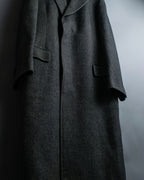 "Burberrys" diagonal striped pure new wool long coat
