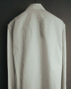 -SPECIAL- "Dior" 10's-20's Sculptural cord embellished concealed placket long sleeve dress shirt
