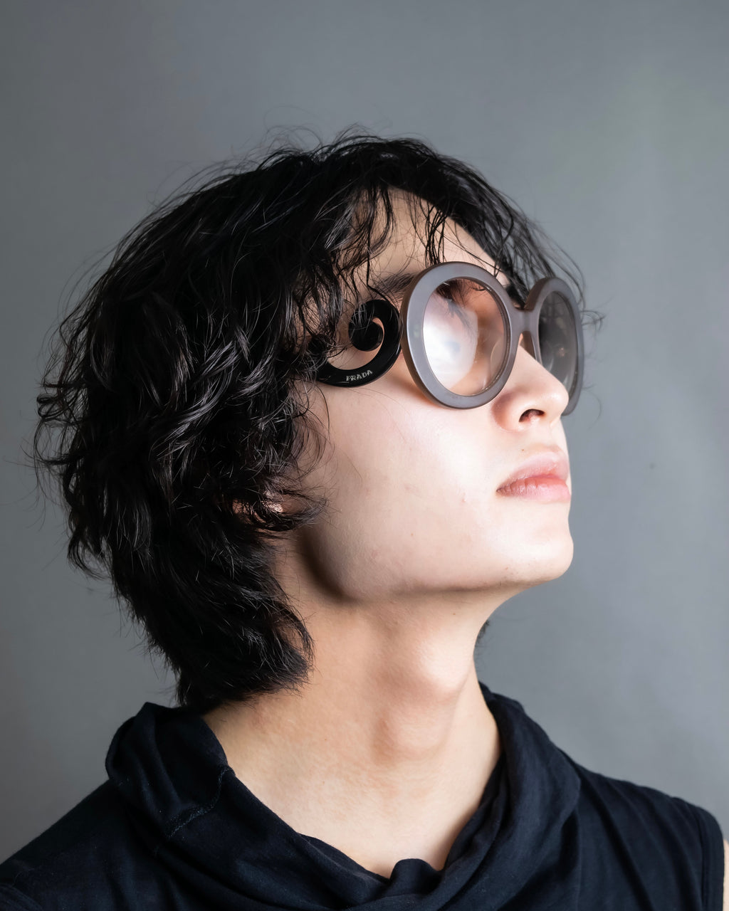 “PRADA” Minimalist Baroque black sunglasses