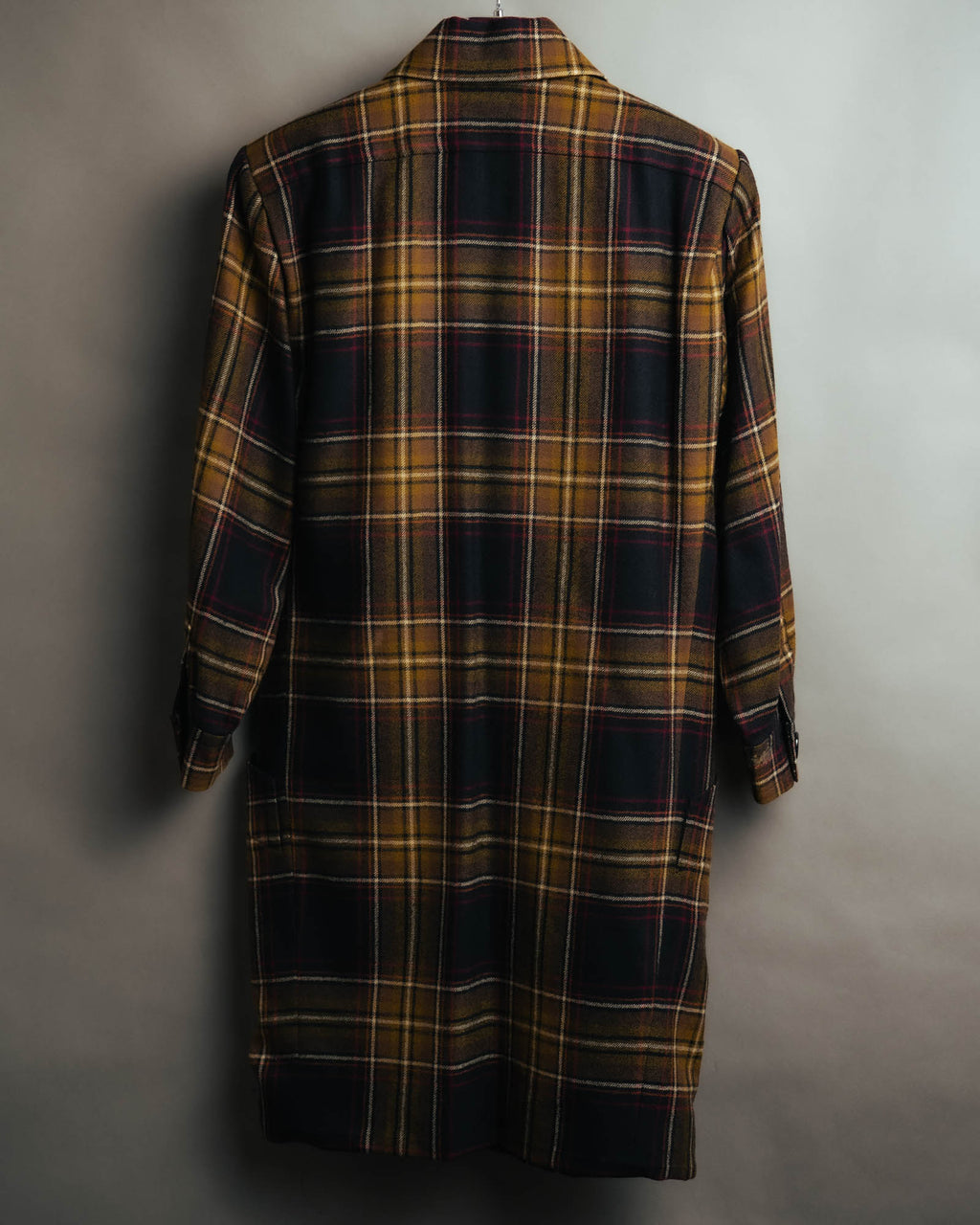 "Yves Saint Laurent" 80's-90's Plaid wool coat dress