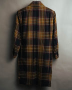 "Yves Saint Laurent" 80's-90's Plaid wool coat dress