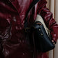 "Chloe" Leather & canvas combination design chain crossbody bag