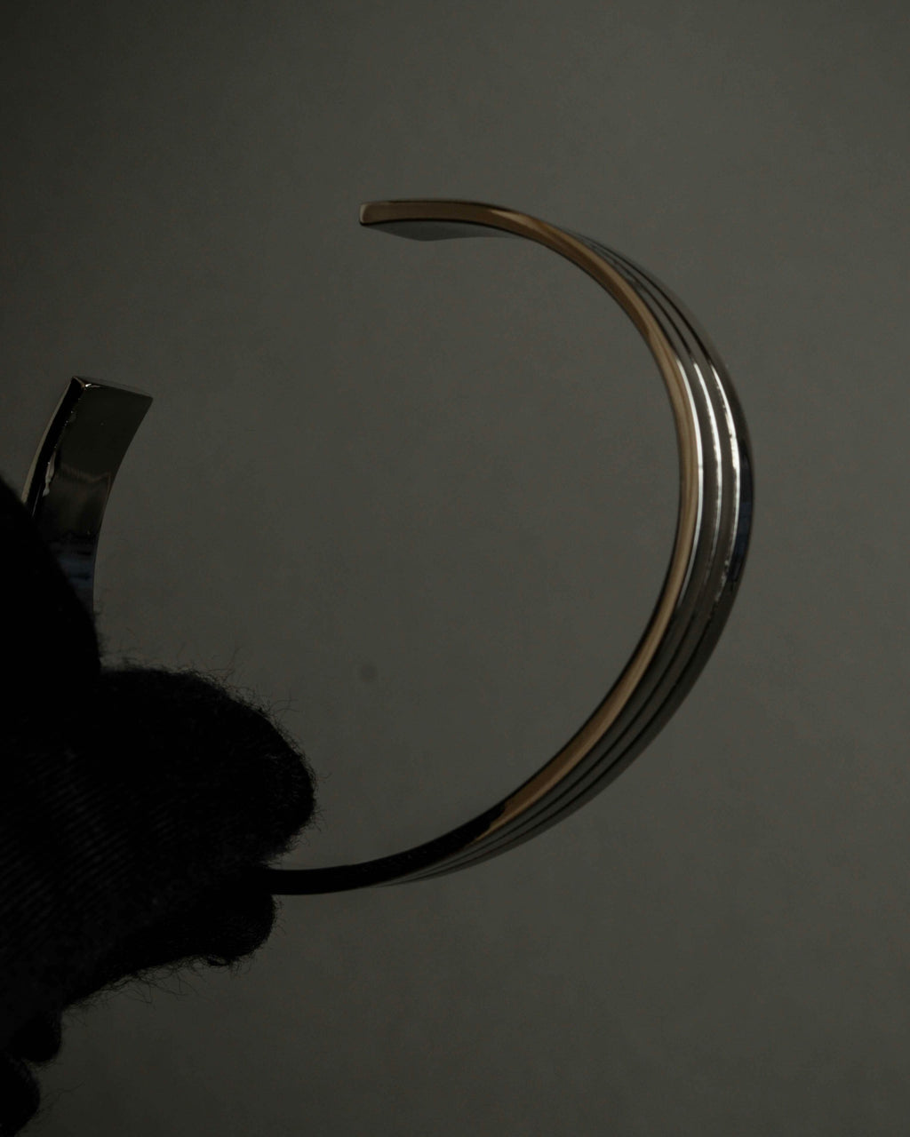 "DIOR HOMME" Logo engraved silver bangle