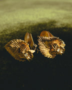 "Christian Dior" 70's-80's Sculptural botanical clip-on earrings