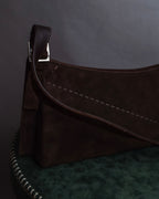 "Salvatore Ferragamo" Sharp form leather combination bag
