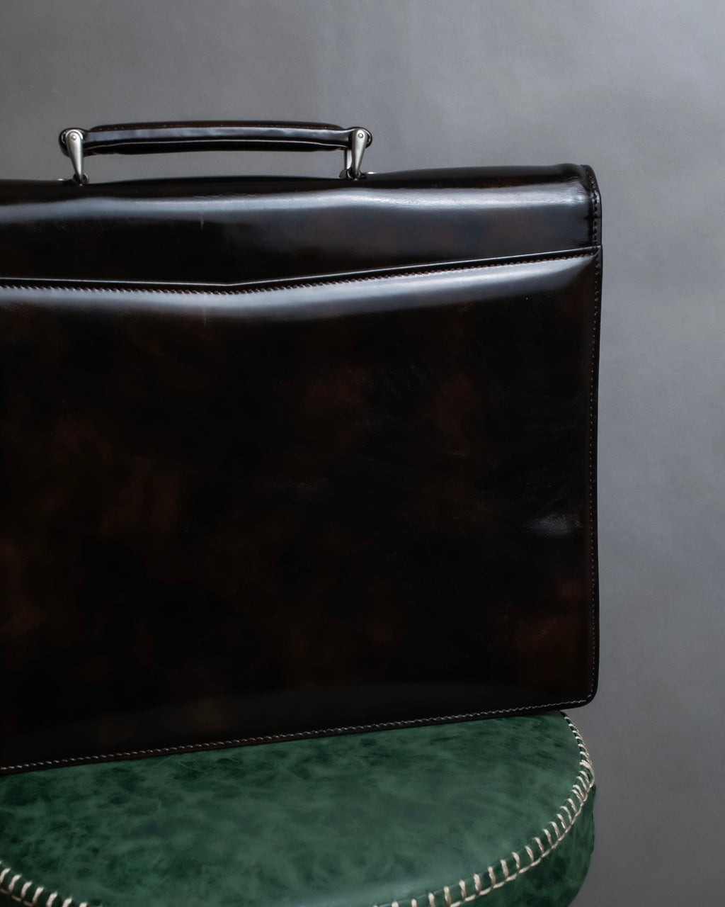 "BALENCIAGA" Patine leather briefcase bag