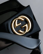"GUCCI" GG medallion design square frame sunglasses