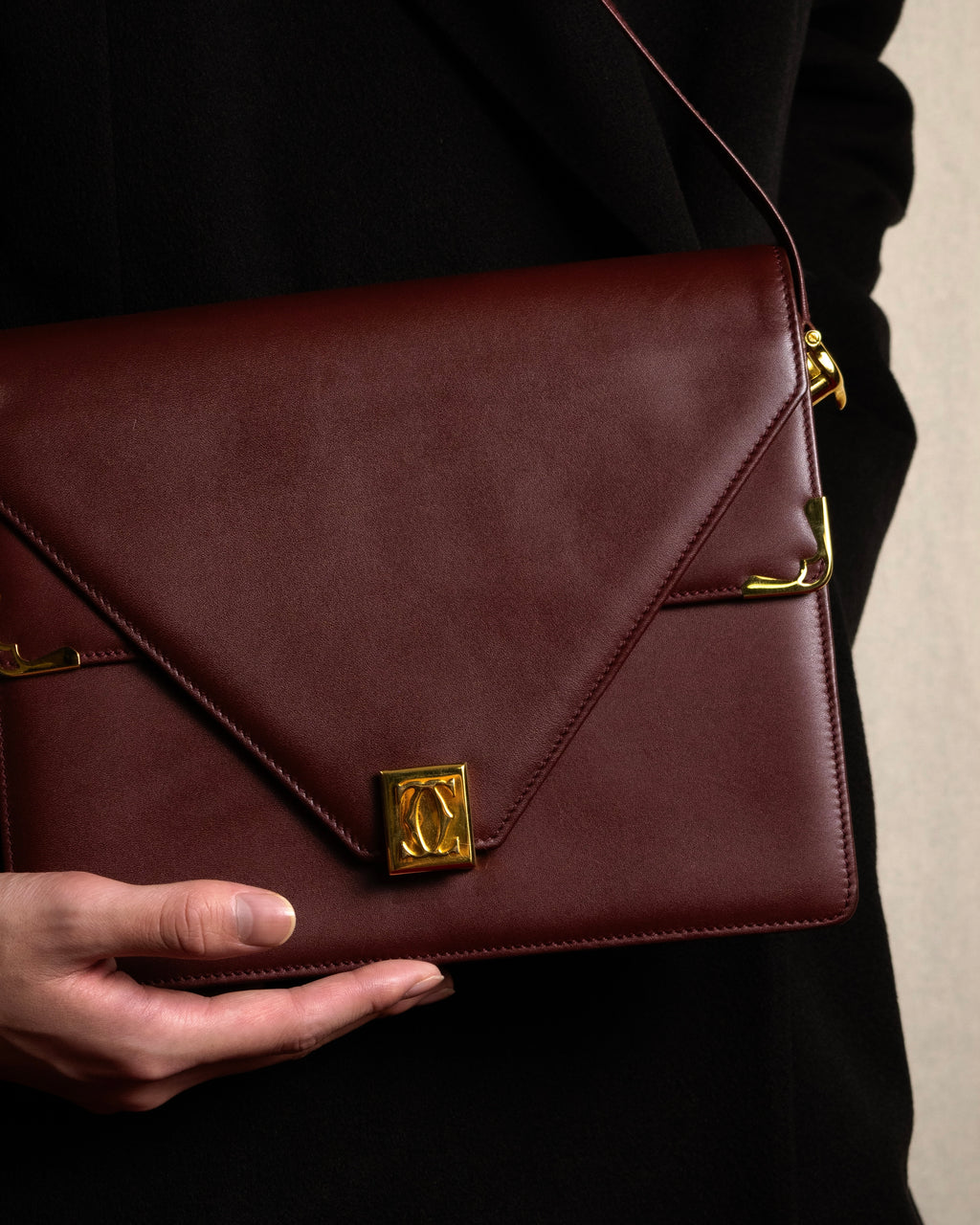 "Cartier" Les Must de Cartier geometric design shoulder bag