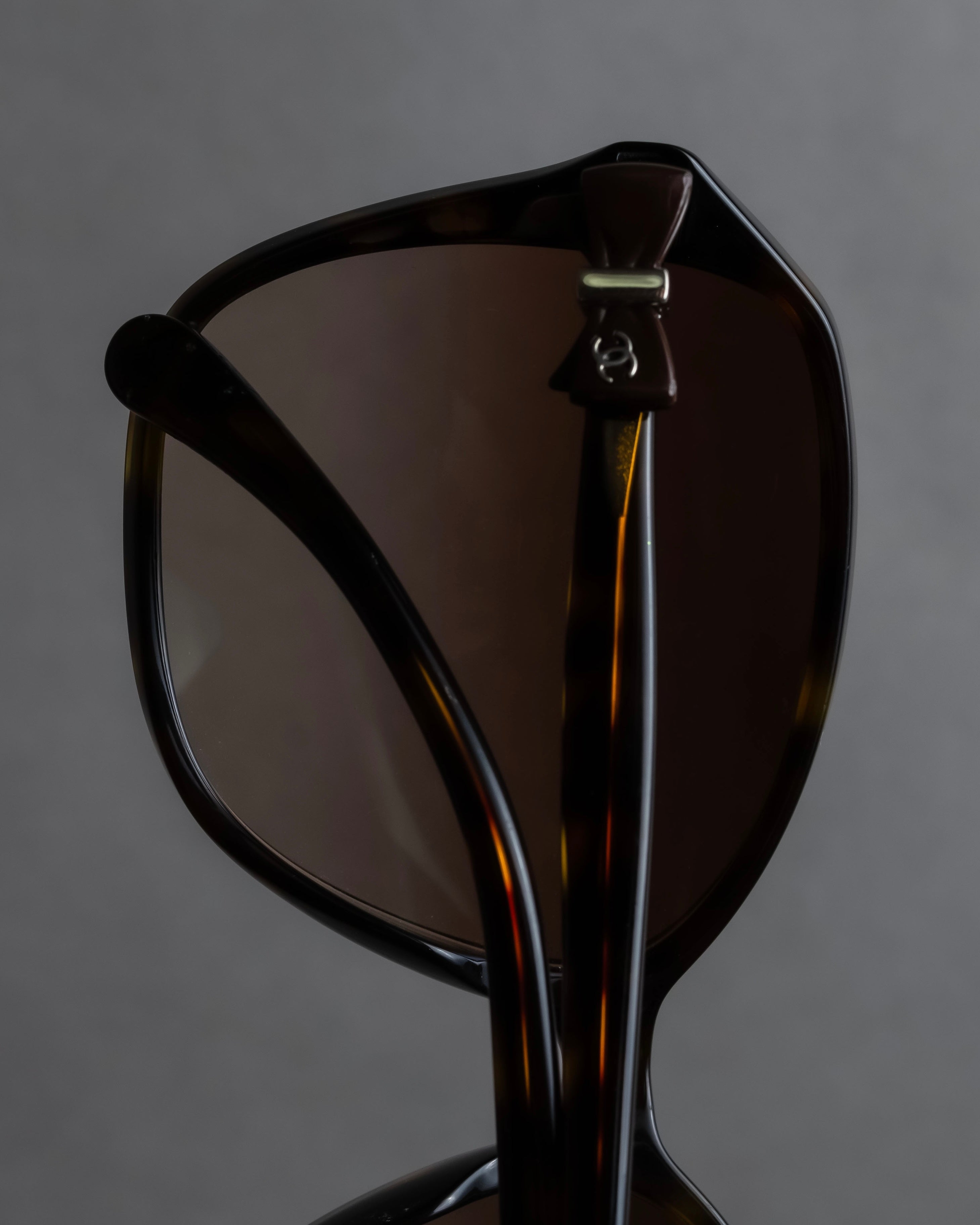 "CHANEL" Butterfly frame brown lens sunglasses