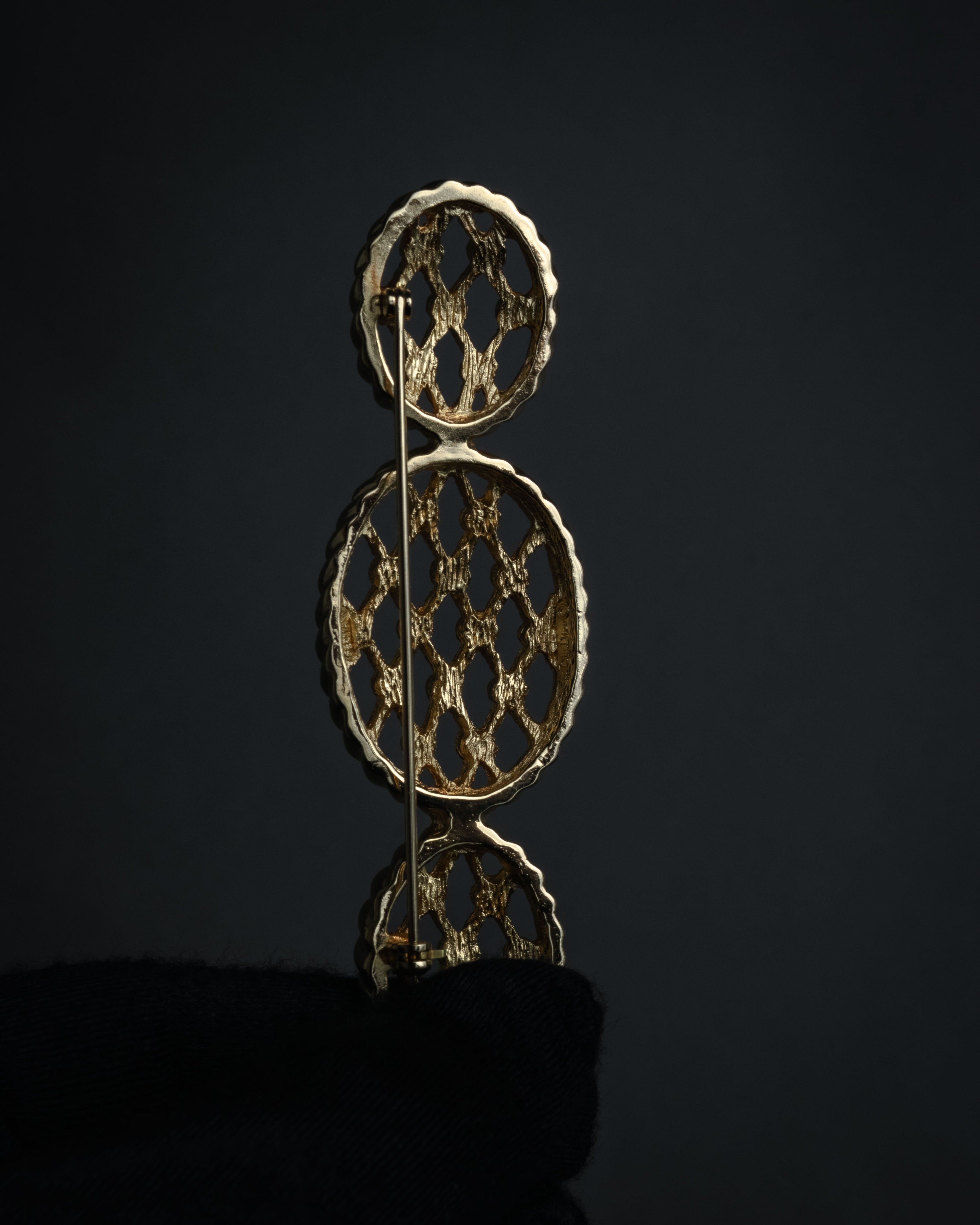 “Christian Dior” 70’s-80’s Lattice rhinestone brooch