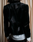 "GUCCI" Velvet shaped shawl collar tailored jacket