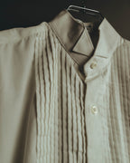 "Vintage" 90's-00's Pleated front tuxedo shirt