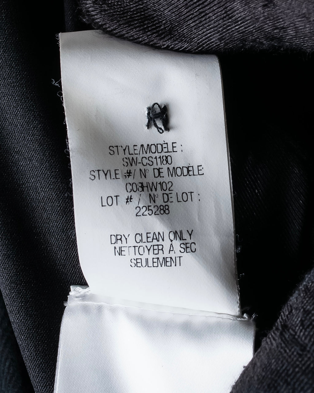 "HELMUT LANG" Zipper design sharp angle cutaway jacket