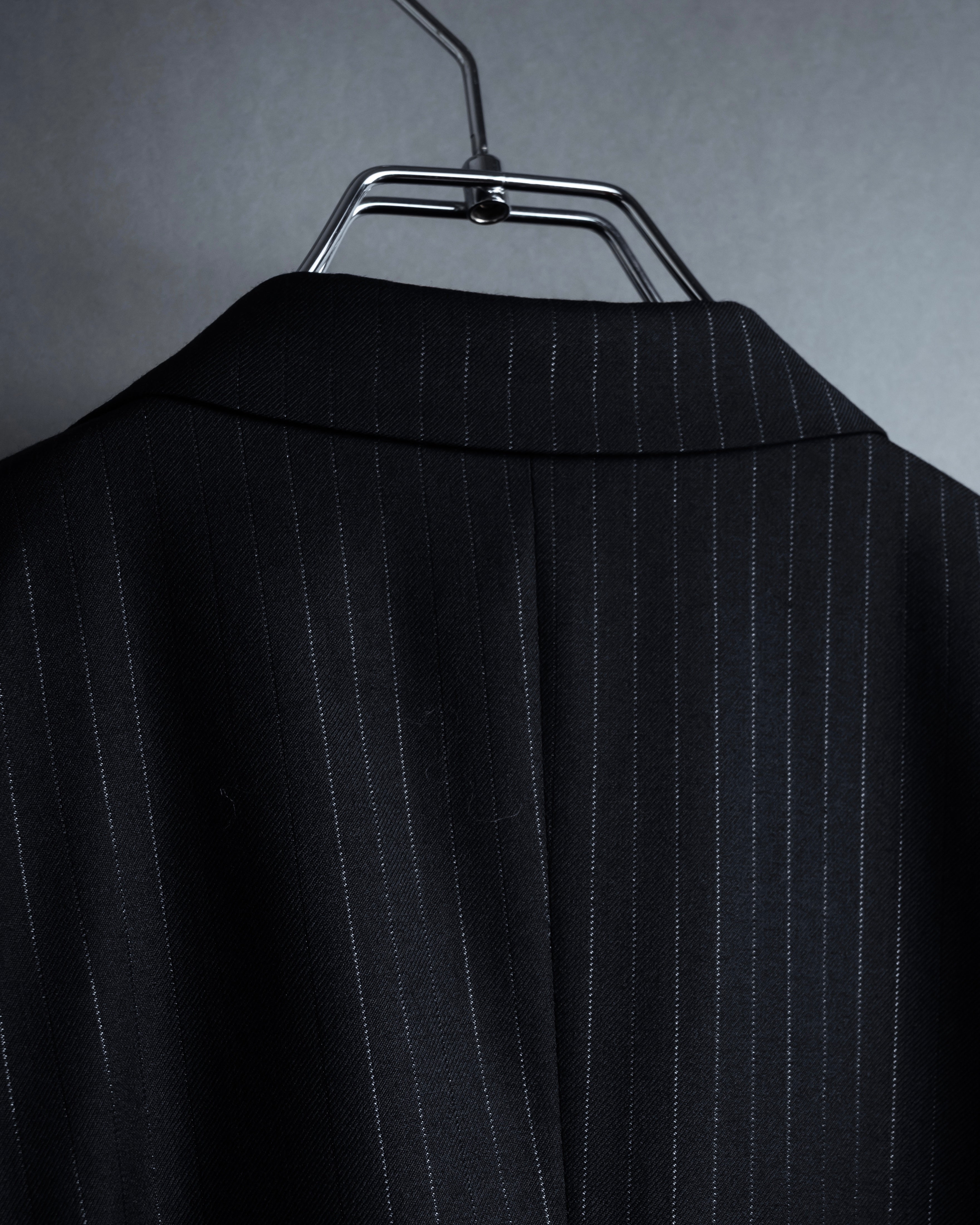 "BALENCIAGA" Chalk stripe pattern long silhouette set up