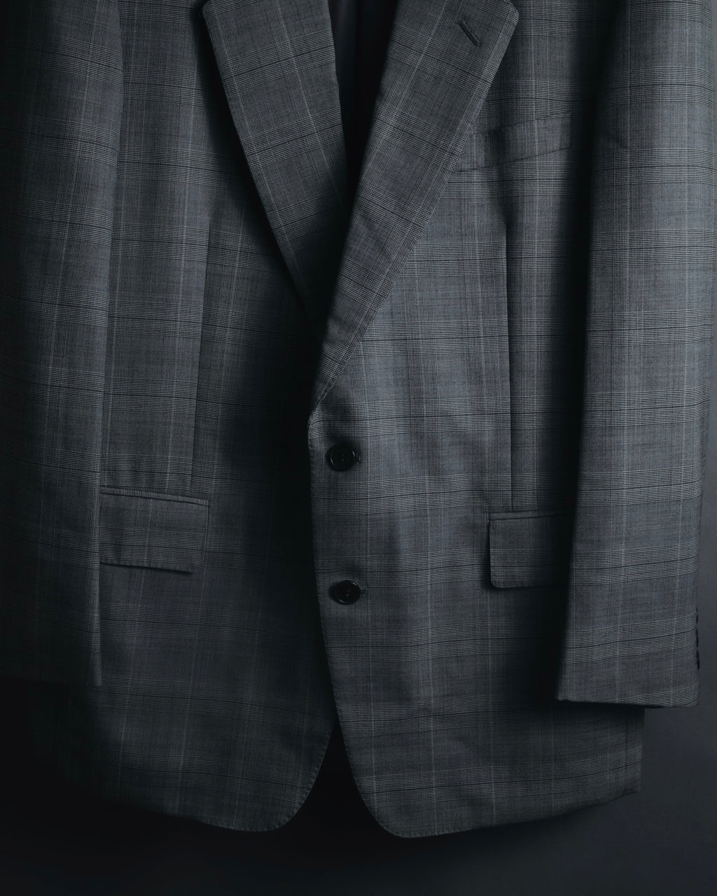 "YVES SAINT LAURENT" 80’s-90’s glen check tailored suit set