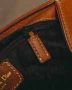 -SPECIAL- “Christian Dior” 2006-2007 Gaucho saddle leather two-way satchel