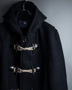 "BURBERRY" Classic detailing melton wool duffle coat