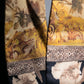 "Christian Dior" Baroque floral pattern silk twill scarf