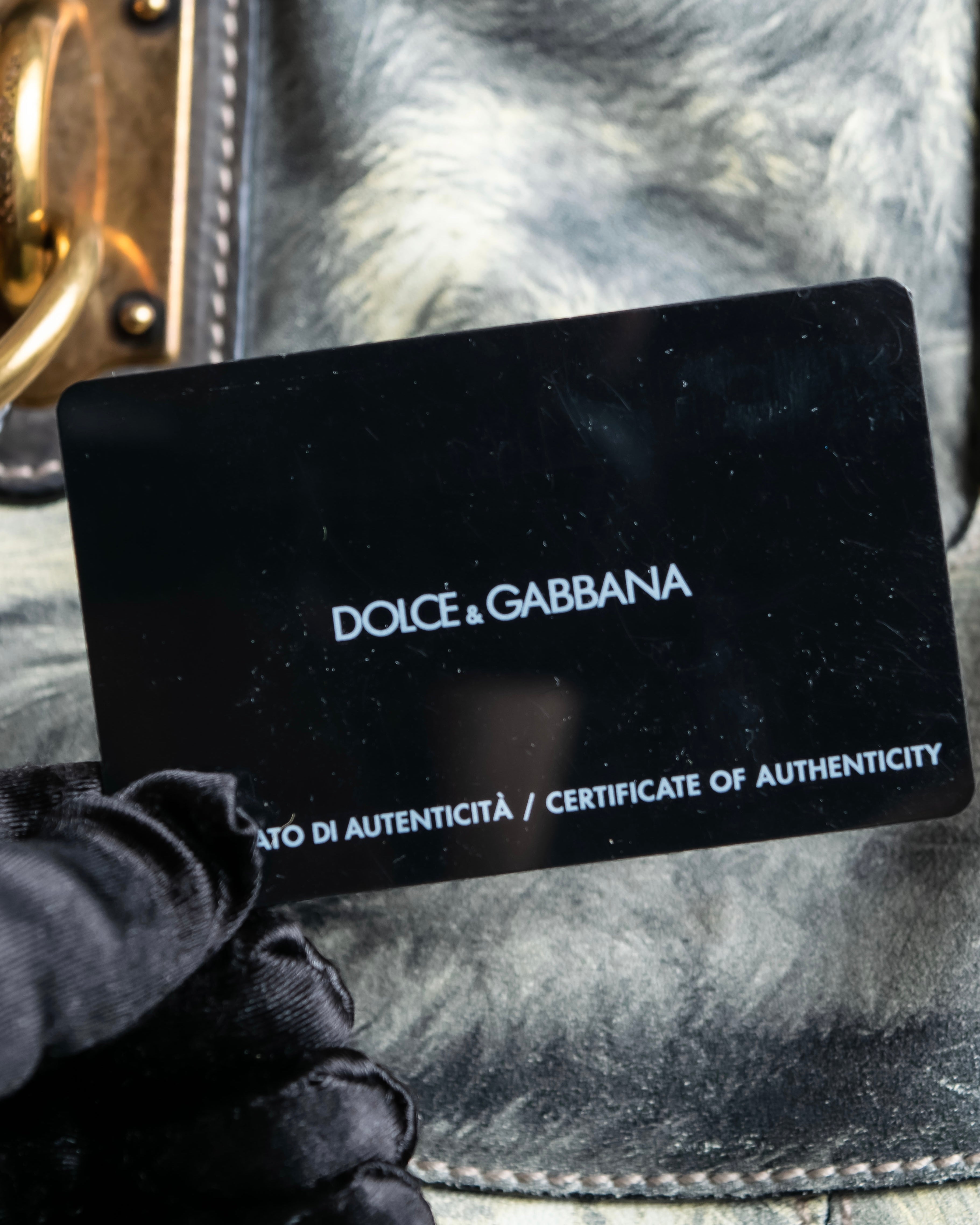 "DOLCE &amp; GABBANA" Miss edge series calf leather 2 way bag