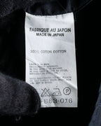 "Yohji Yamamoto COSTUME d’HOMME" Minimal detail cotton poplin black shirt