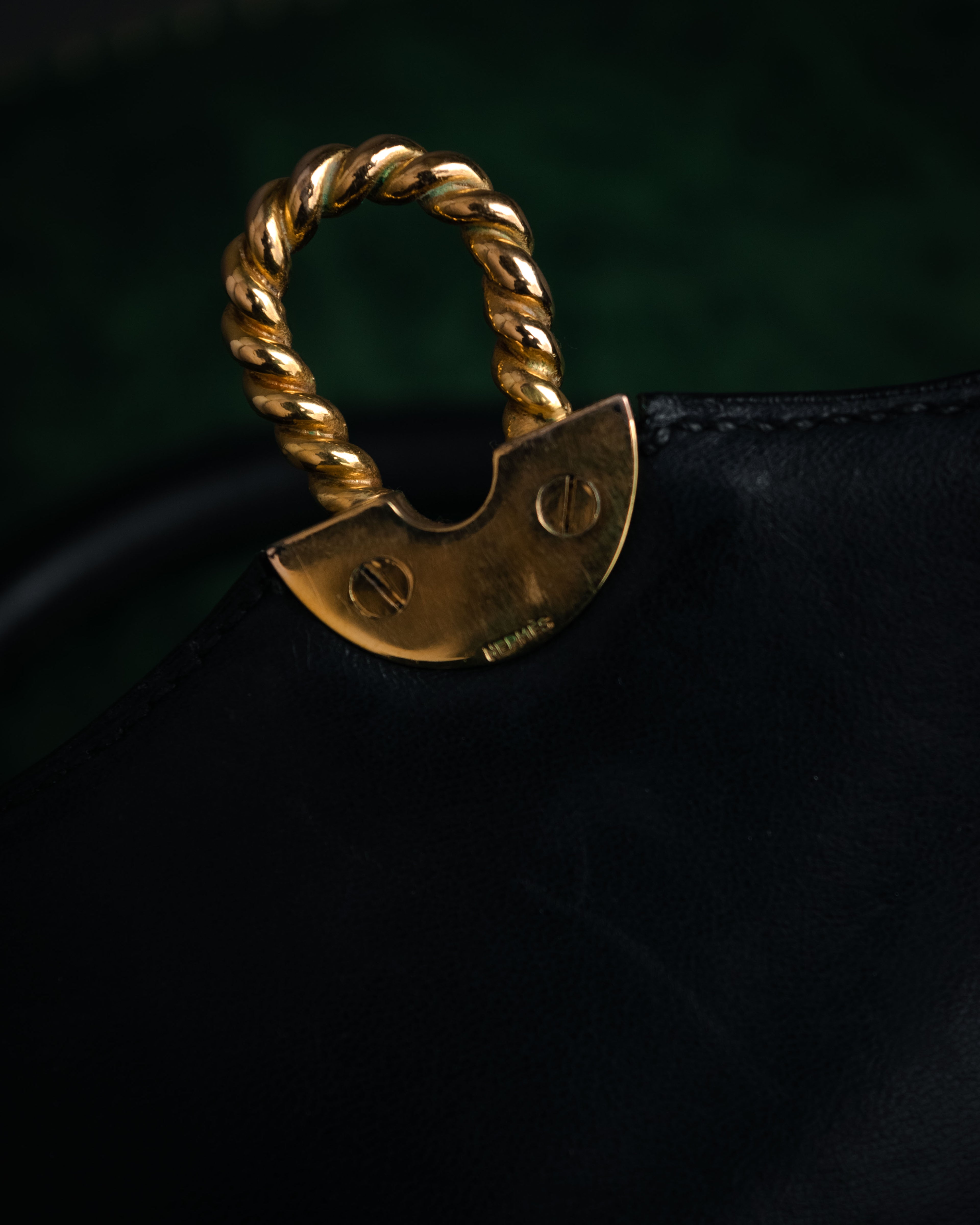 –SPECIAL– “HERMES” 50’s-60’s Escale box calf top handle bag