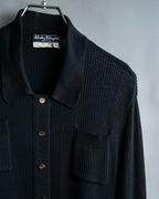 "Salvatore Ferragamo"Cotton x rayon summer knit shirt