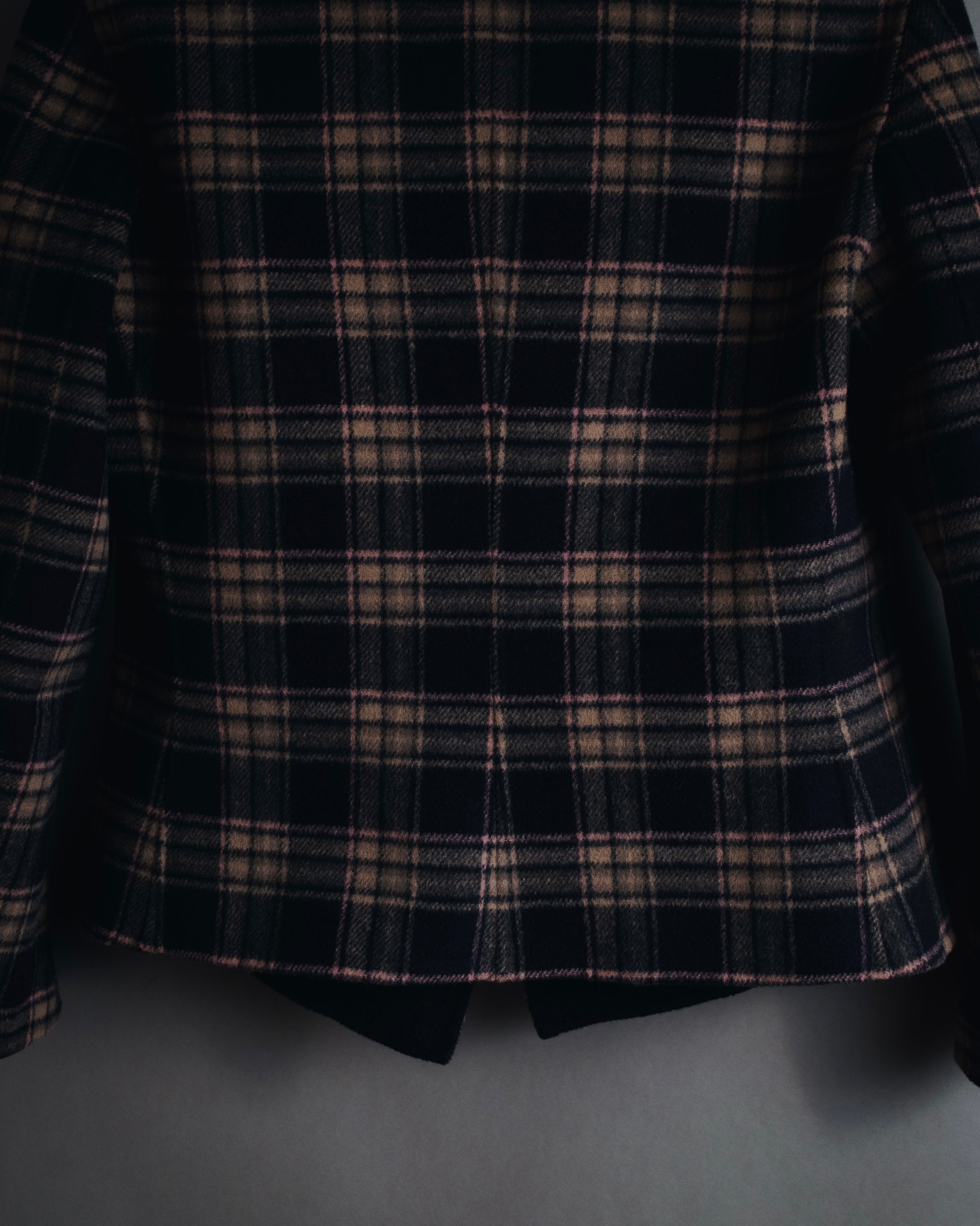 "WEEKEND MaxMara" 2010’s plaid virgin wool collarless jacket