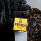 "FENDI" Boucle yarn material leather button design muffler