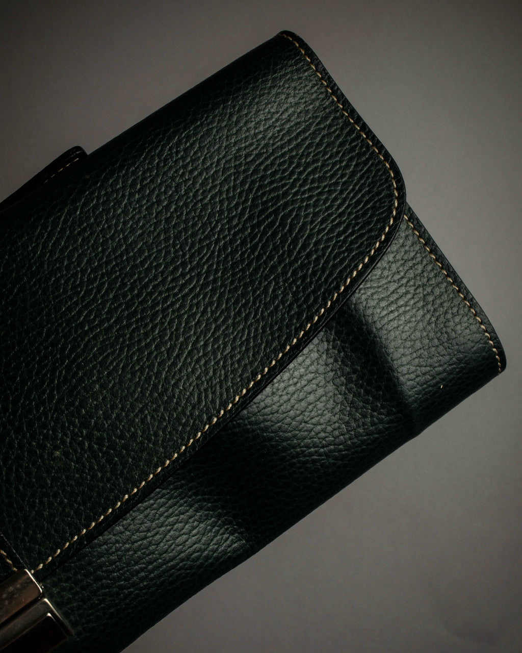 "E. MARINELLA Sottobraccio" Slide closure design 2way leather bag