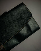 "E. MARINELLA Sottobraccio" Slide closure design 2way leather bag