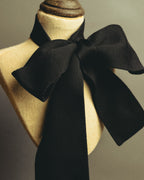 "Hermès" Black silk knit tie