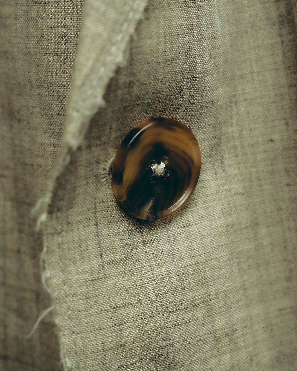 -SPECIAL- “Maison Martin Margiela” 2014SS raw-edge linen tailored jacket