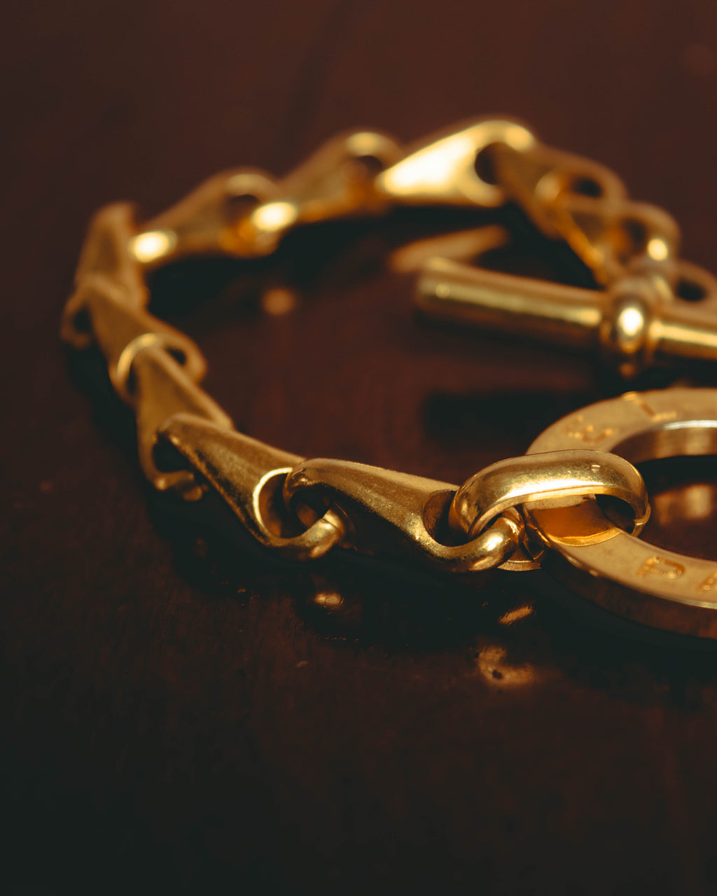 –SPECIAL– "CELINE" 90's Sculptural toggle chain bracelet