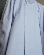 “ISSEY MIYAKE” 90’s-00’s Asymmetric stand collar cotton shirt