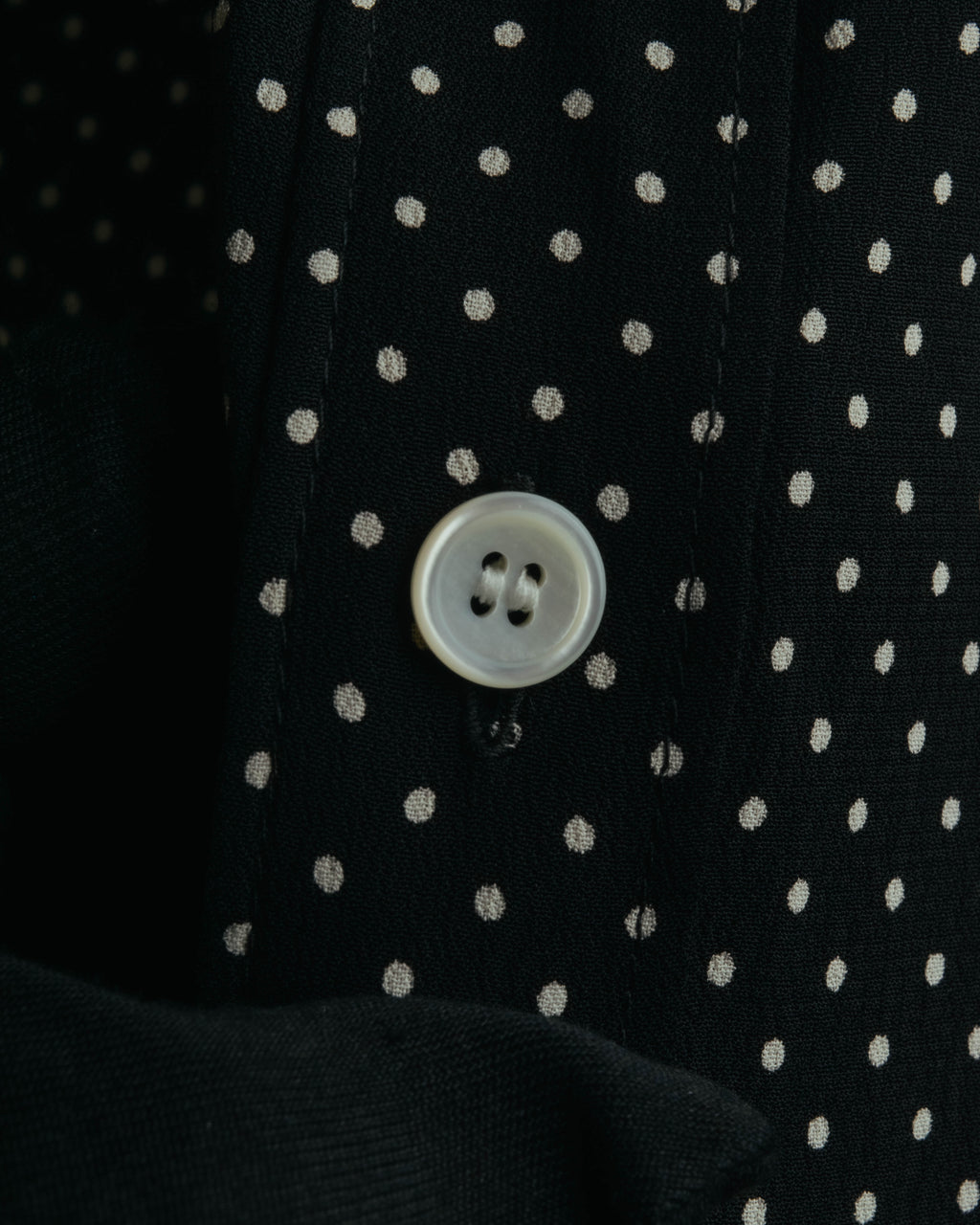 "CELINE" 2010's-2020's Polka dot viscose long sleeve shirt