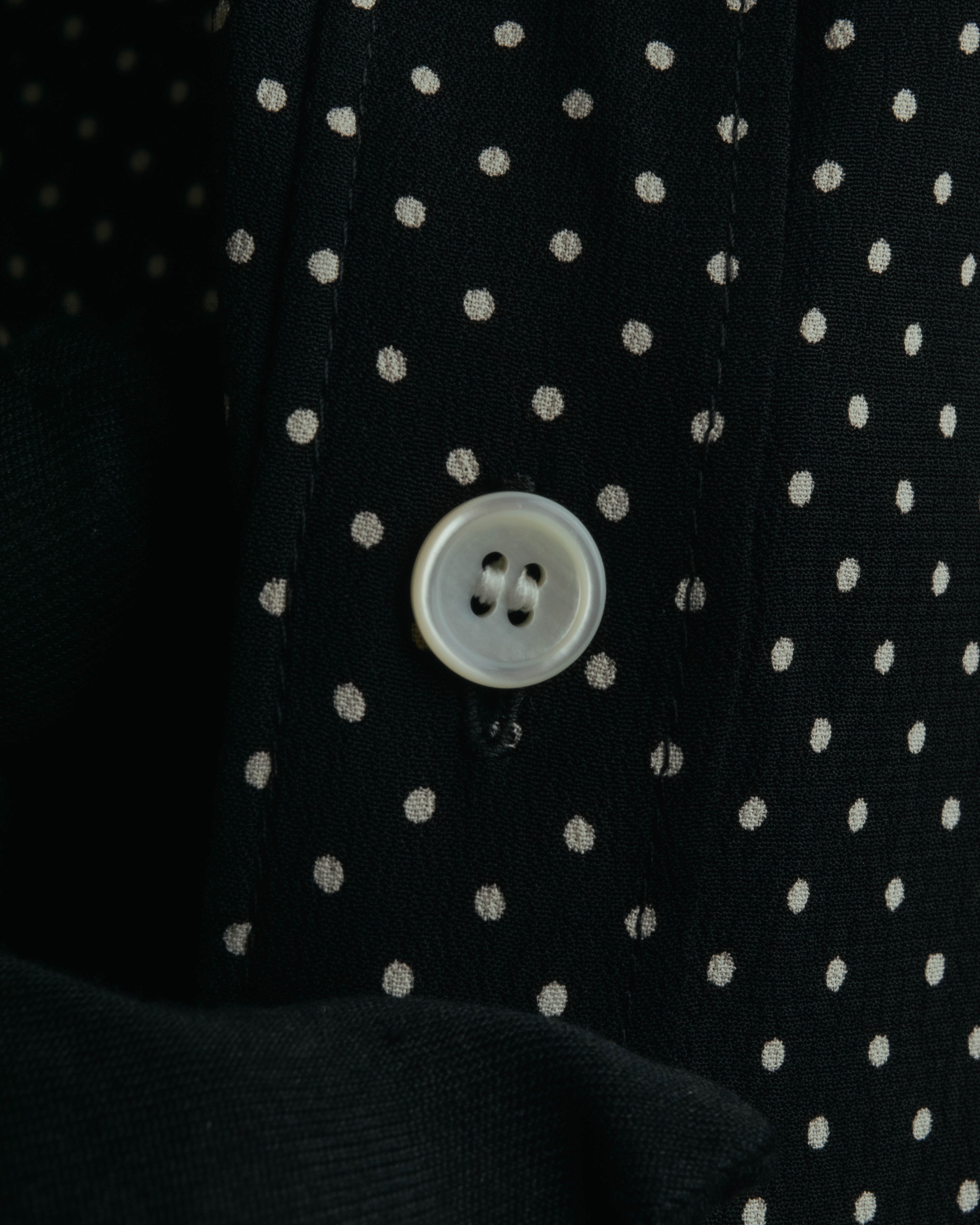 "CELINE" 2010's-2020's Polka dot viscose long sleeve shirt